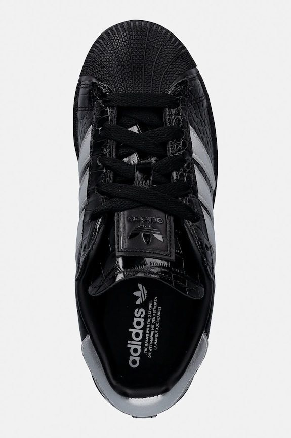 adidas Originals sneakersy skórzane Superstar II W czarny HQ9303