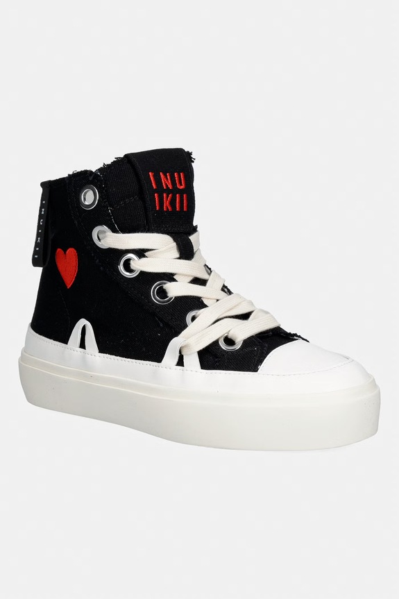 Inuikii trampki Matilda High Top Distressed syntetyczny czarny 1001.002.0082.000