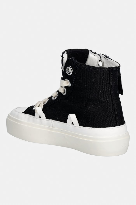 Obuwie Inuikii trampki Matilda High Top Distressed 1001.002.0082.000 czarny