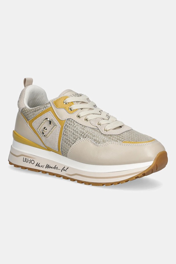 Liu Jo sneakersy LIU JO MAXI WONDER 01 tekstylny beżowy BA6009PX077S1856