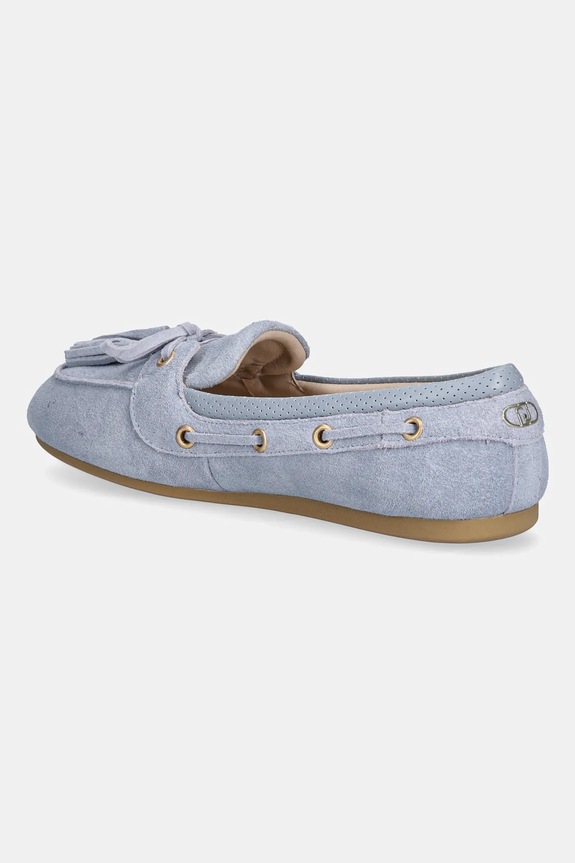 Încălțăminte Liu Jo mocasini din piele întoarsă SKIPPER 03 SA6049PX002S3954 albastru