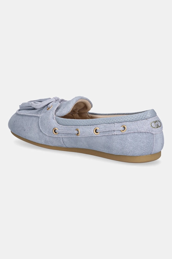 Încălțăminte Liu Jo mocasini din piele întoarsă SKIPPER 03 SA6049PX002S3954 albastru