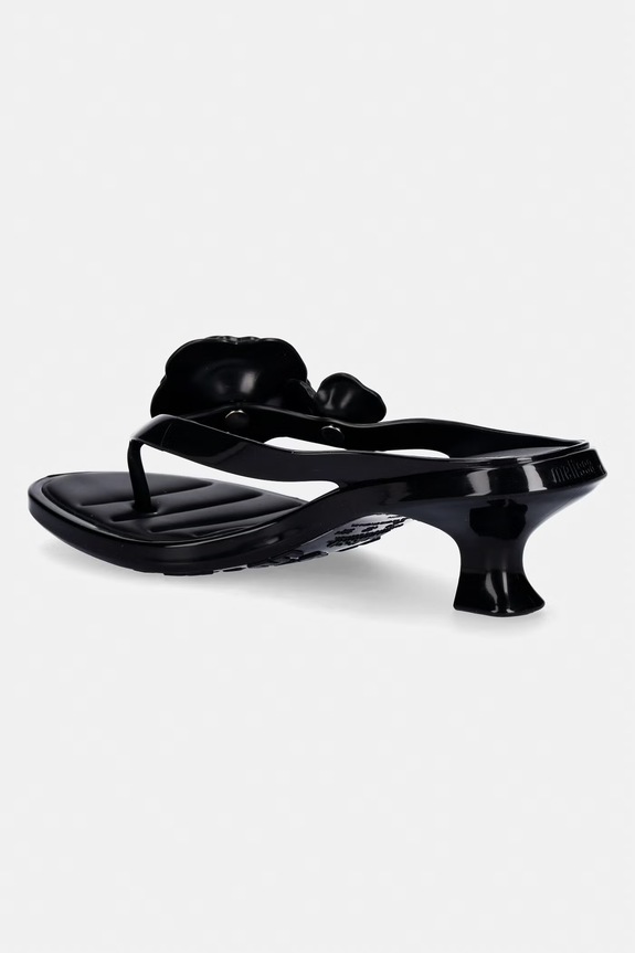 Încălțăminte Melissa șlapi MELISSA THONG KITTEN HEEL PETALS AD M.38148.BW646 negru