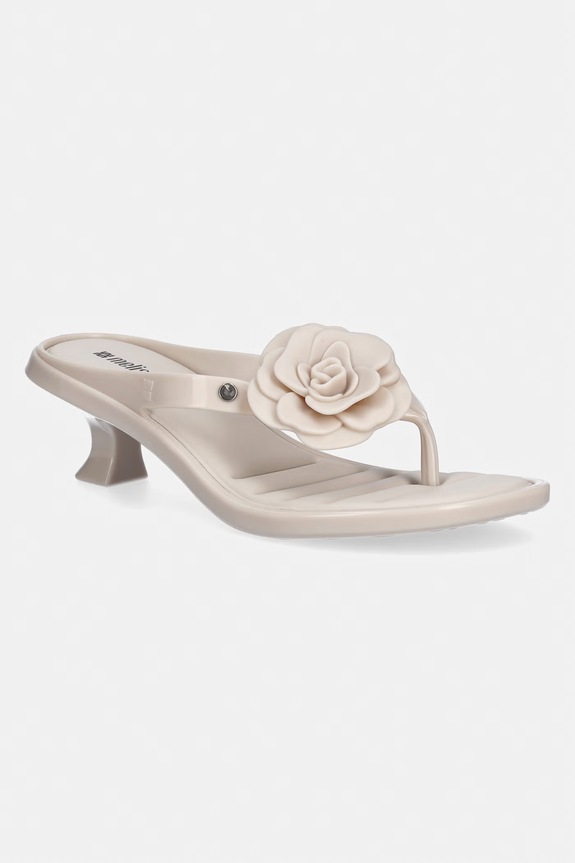 Melissa șlapi MELISSA THONG KITTEN HEEL PETALS AD kitten bej M.38148.BW647
