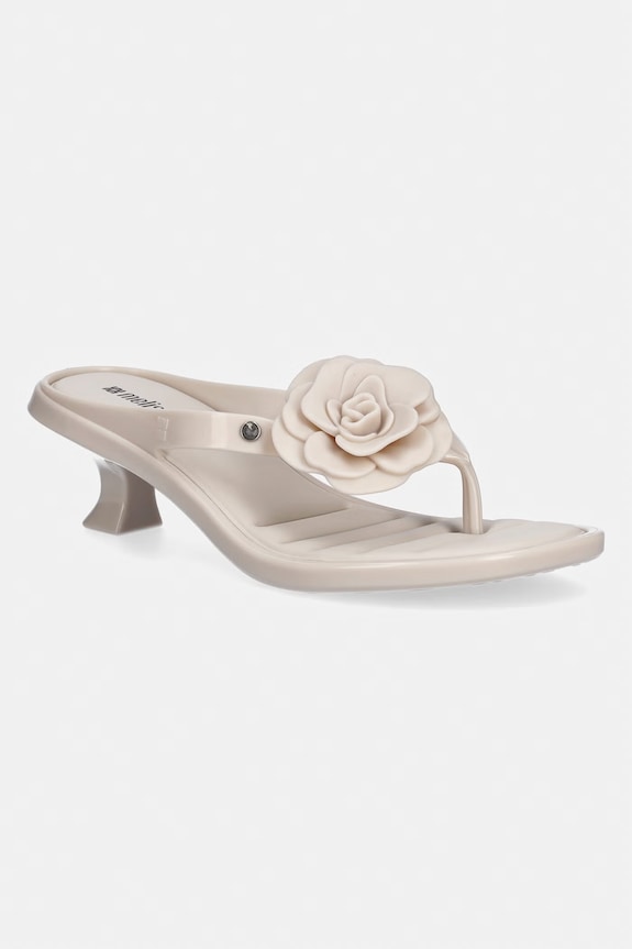 Melissa șlapi MELISSA THONG KITTEN HEEL PETALS AD kitten bej M.38148.BW647