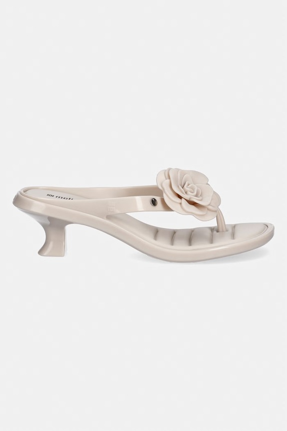 Melissa șlapi MELISSA THONG KITTEN HEEL PETALS AD M.38148.BW647 bej SS26
