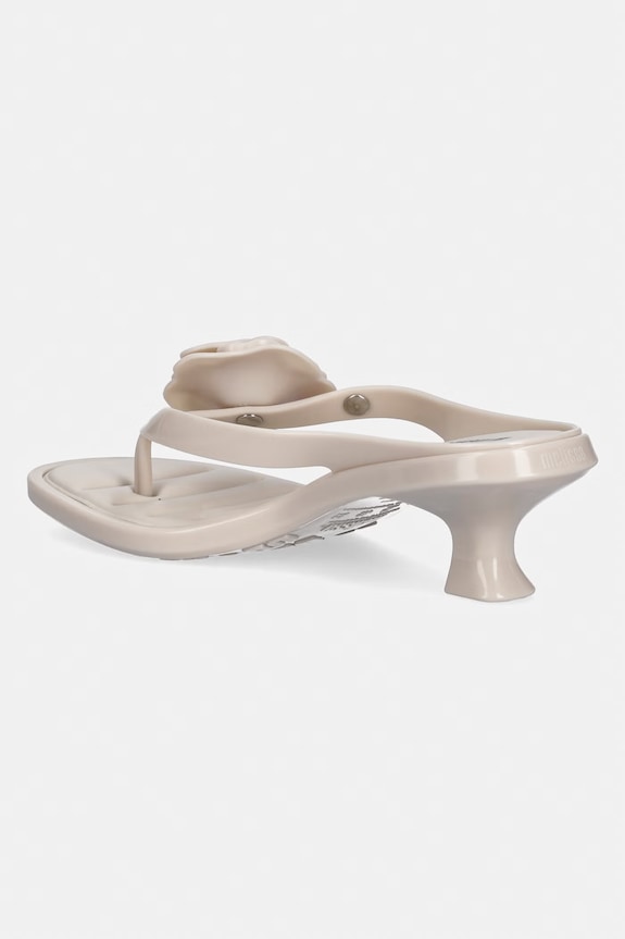 Încălțăminte Melissa șlapi MELISSA THONG KITTEN HEEL PETALS AD M.38148.BW647 bej