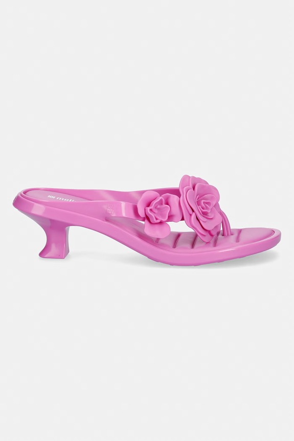 Melissa șlapi MELISSA THONG KITTEN HEEL PETALS AD M.38148.BW648 roz SS26