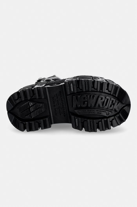 New Rock LUXOR NEGRO, TANK CASCO NE sandali da donna in pelle M.BIOS107.C3 nero