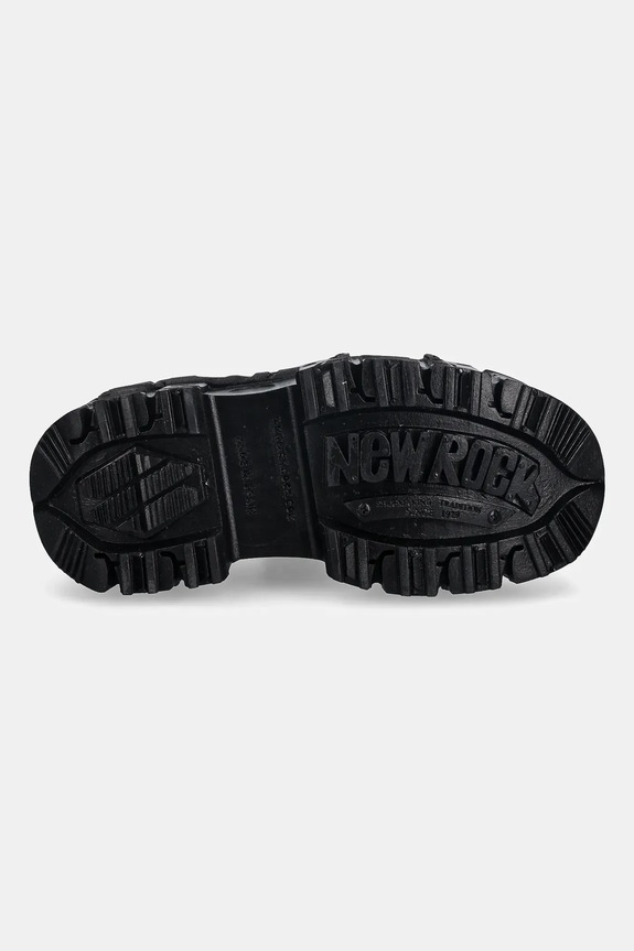 New Rock sneakers in pelle ITALI NEGRO, TANK NE M.TANK120NSHLACE.S1 nero