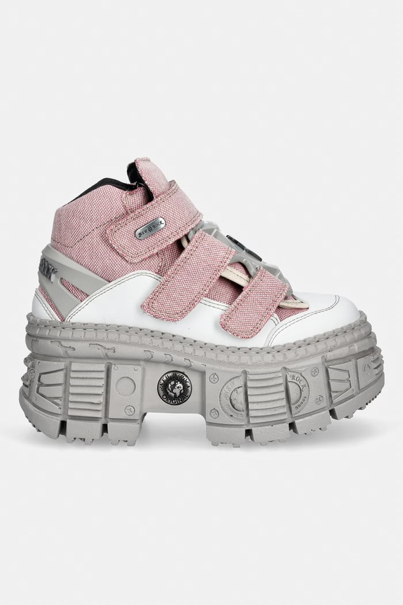 New Rock botki damskie VEGAN BLANCO ,ECOBAR ROSA, TANK CASCO P M.WALL009.V3 różowy SS26