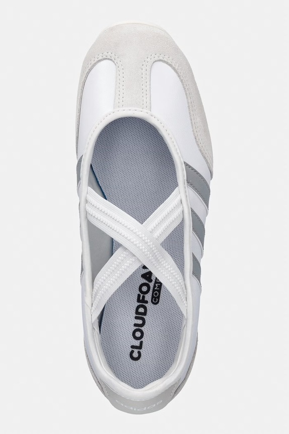 Kožne balerinke adidas Barreda Mary Jane bijela HQ7400