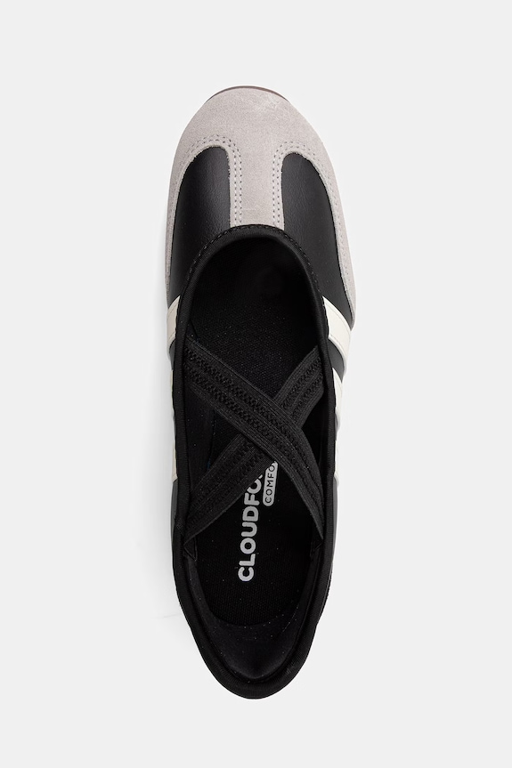 Kožené balerínky adidas Barreda Mary Jane HQ7401 čierna