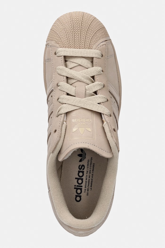 Tenisice od nubuk kože adidas Originals Superstar II bež IH1611