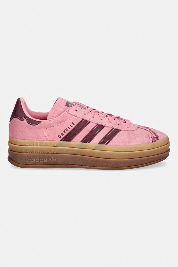 Tenisice od brušene kože adidas Originals Gazelle Bold IH6697 roza SS26