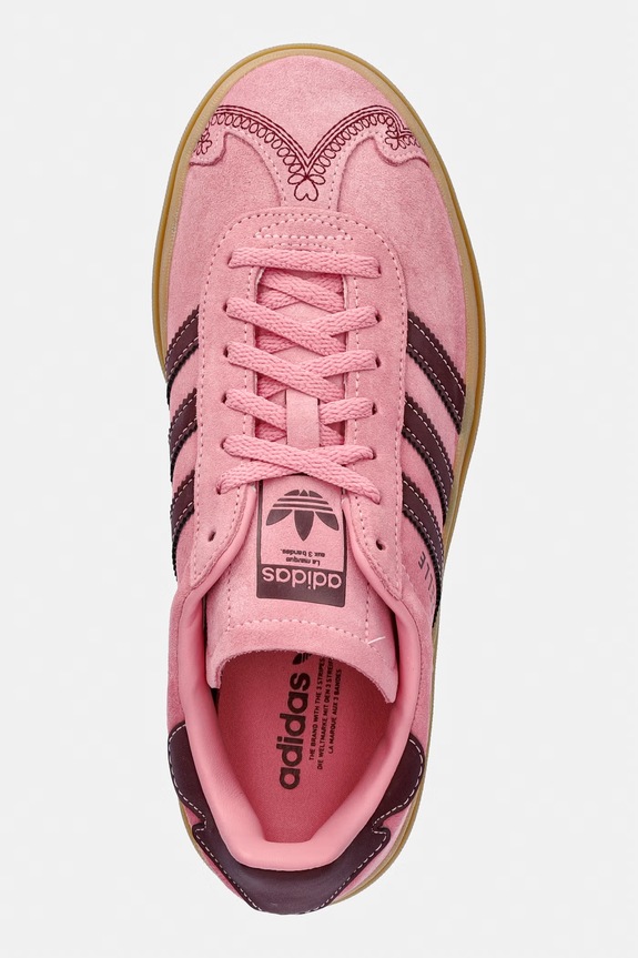 Tenisice od brušene kože adidas Originals Gazelle Bold roza IH6697