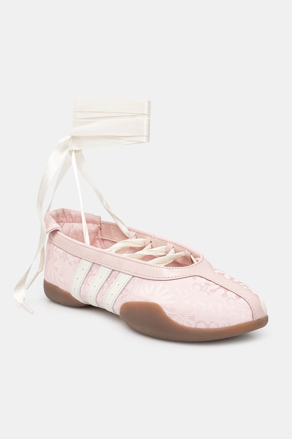 Balerinke adidas Originals Teakwondo Mei Ballet Zrnato usnje roza IH6915