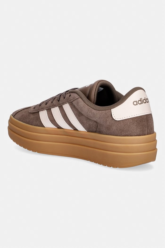 Obuwie adidas VL Court Bold sneakersy damskie zamszowe IH9152 brązowy
