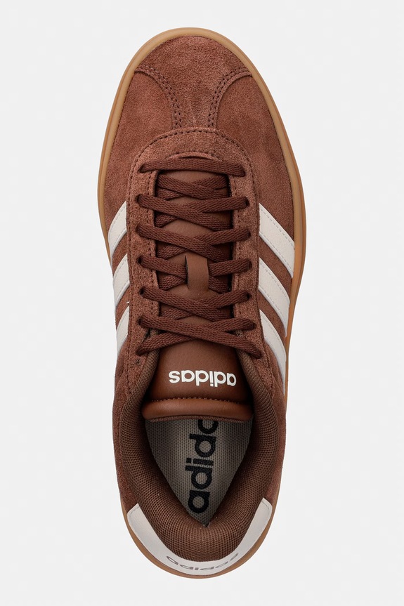 Semišové tenisky adidas VL Court Bold hnedá JH5340