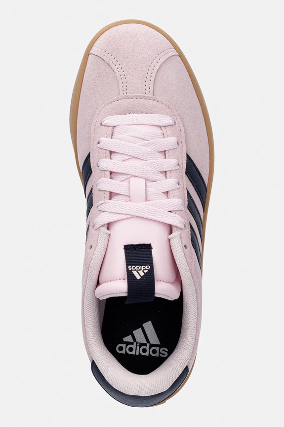 Σουέτ sneakers adidas VL Court 3.0 ροζ JP7629