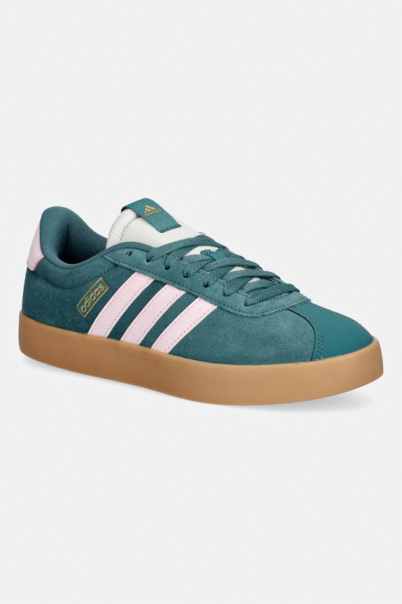 Superge iz semiša adidas Vl Court 3.0 Tekstil zelena JR0955