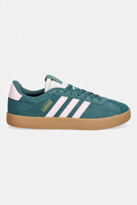Superge iz semiša adidas Vl Court 3.0 JR0955 zelena SS26
