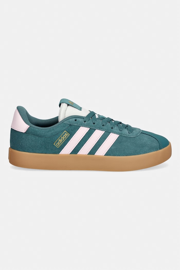 Superge iz semiša adidas Vl Court 3.0 JR0955 zelena SS26