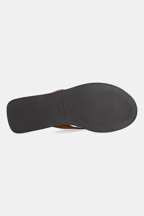 Gant șlapi pentru femei, din piele întoarsă Sunlaz 32563261.G45 maro