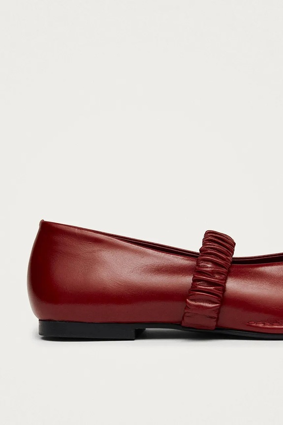 Alohas balerini de piele Lautan S101091.02 rosu