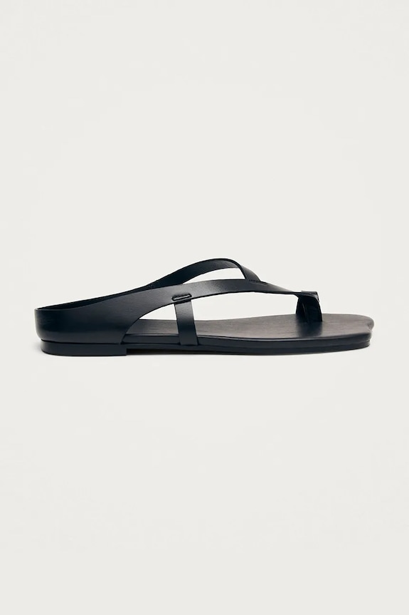 Alohas sandale pentru femei, din piele Dawn negru S101130.04