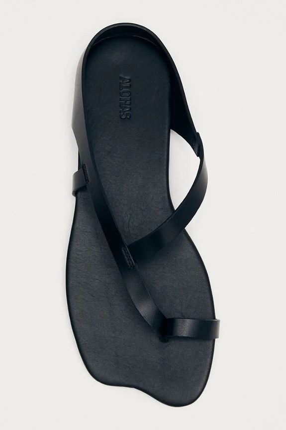 Alohas sandale pentru femei, din piele Dawn S101130.04 negru SS26