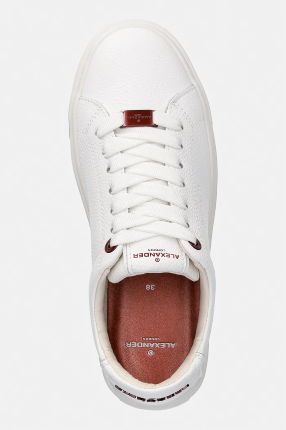 Dámske kožené tenisky Alexander Smith London High biela ALBDLHW8406WHT