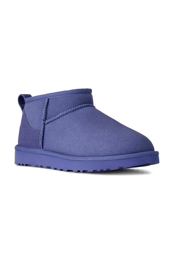 UGG śniegowce zamszowe W Classic Ultra Mini 1116109.BETT niebieski SS26