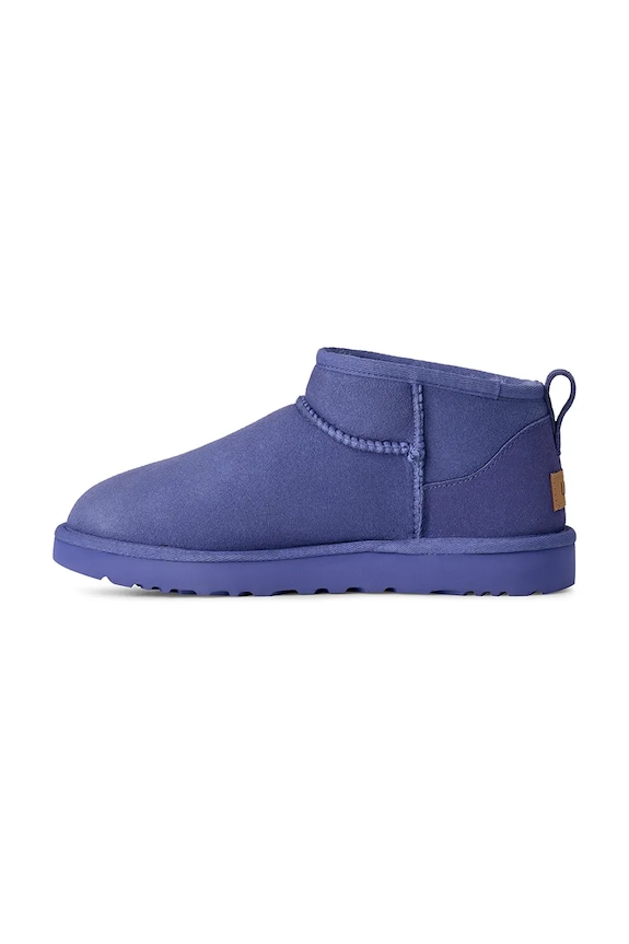 UGG śniegowce zamszowe W Classic Ultra Mini niebieski 1116109.BETT