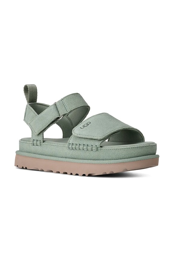 UGG sandale din piele întoarsă W Goldenstar 1136783.ART turcoaz SS26