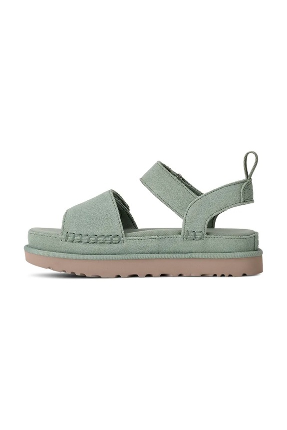 UGG sandale din piele întoarsă W Goldenstar turcoaz 1136783.ART