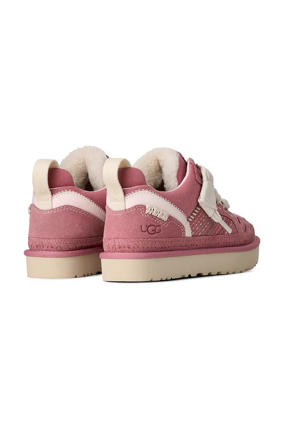Obuwie UGG sneakersy zamszowe W Lowmel Meadow 1175114.HNPN różowy