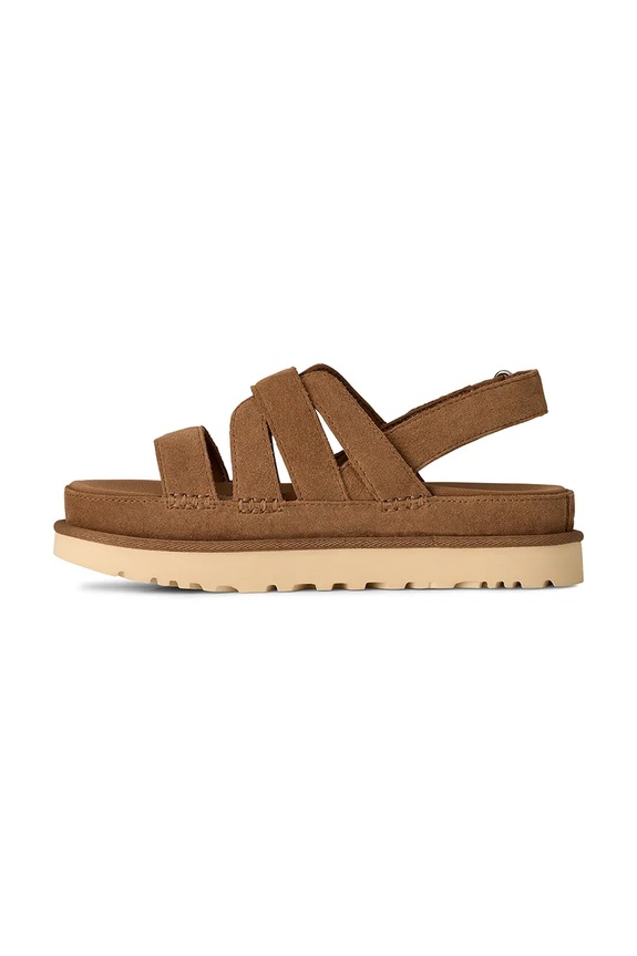 UGG sandały zamszowe W Goldenstar Gleam brązowy 1175122.CHE