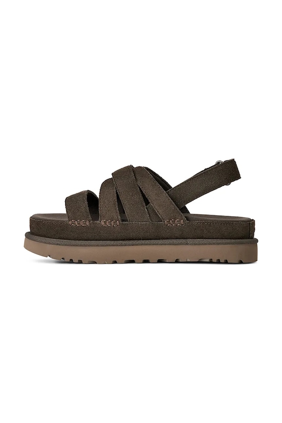 UGG sandały zamszowe W Goldenstar Gleam brązowy 1175122.DNSS