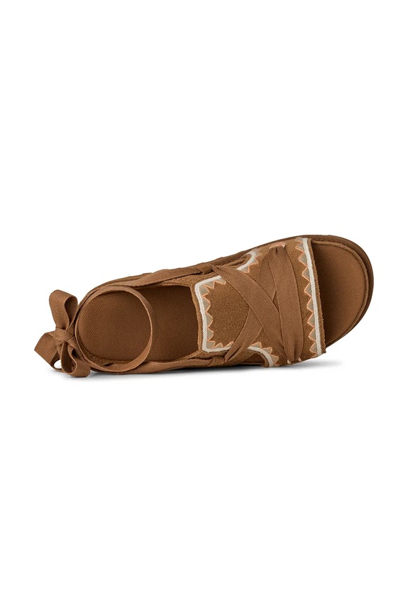 UGG sandale din piele întoarsă W Goldenstar Hi Artistitch 1175133.CHMU maro