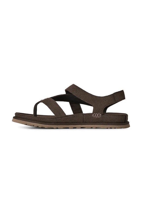 UGG sandały zamszowe W Goldengaze Toe Post brązowy 1175134.DNSS