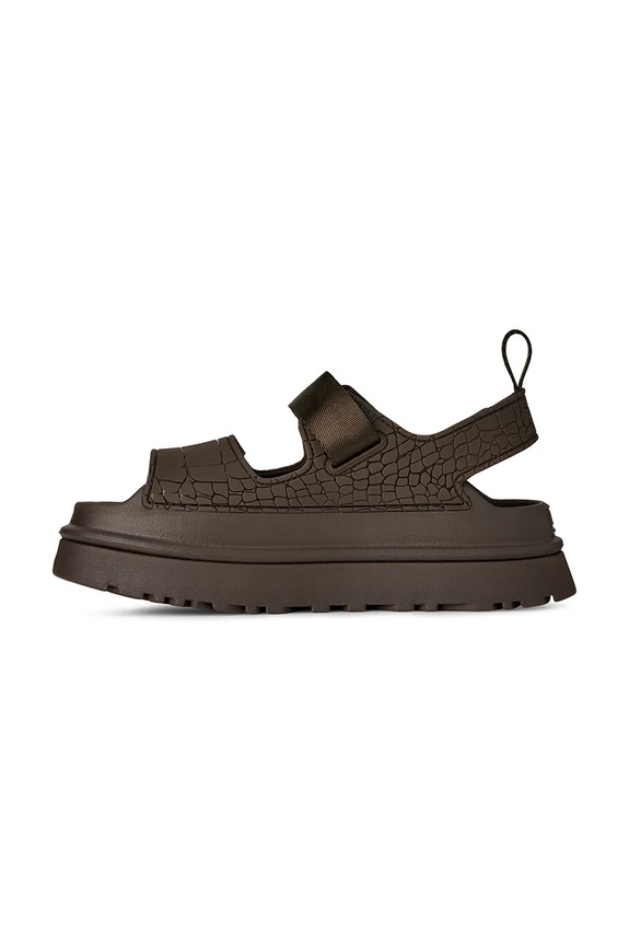 UGG sandały W Goldenglow Embossed brązowy 1175311.DNSS