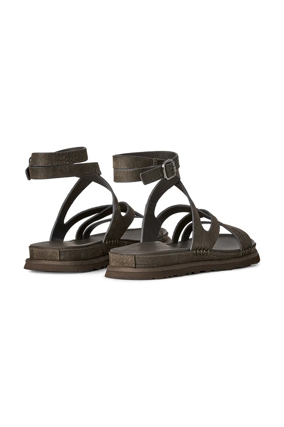 Παπούτσια Δερμάτινα σανδάλια UGG W Goldengaze Embossed Ankle Wrap 1178570.DNSS καφέ