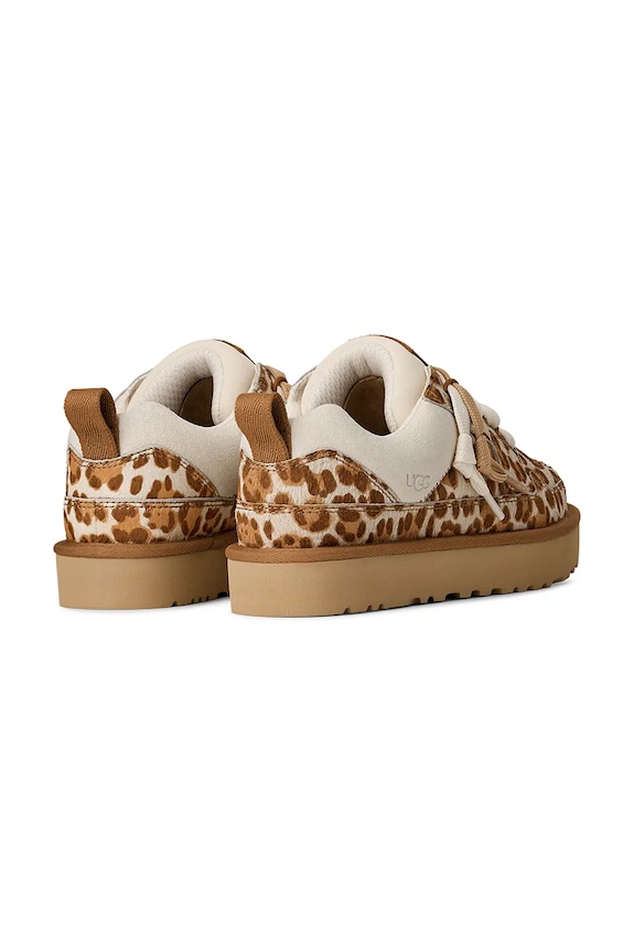 Încălțăminte UGG sneakers din piele întoarsă W Lo Lowmel Plains 1181071.FDJ bej