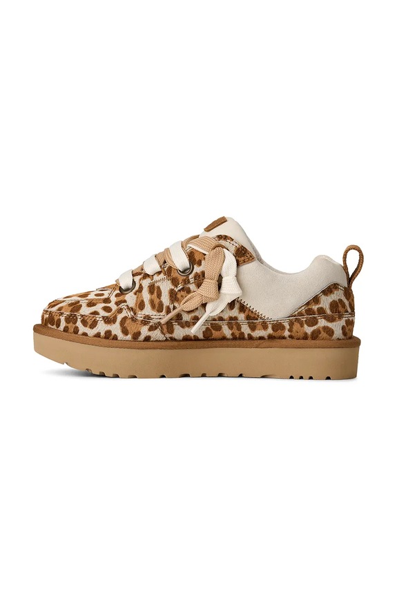 UGG sneakers din piele întoarsă W Lo Lowmel Plains bej 1181071.FDJ
