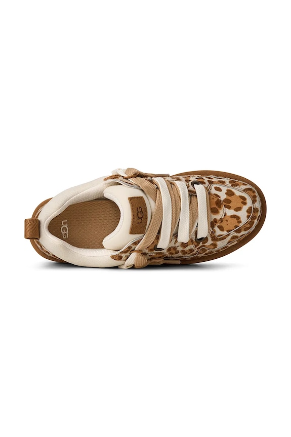 UGG sneakers din piele întoarsă W Lo Lowmel Plains 1181071.FDJ bej