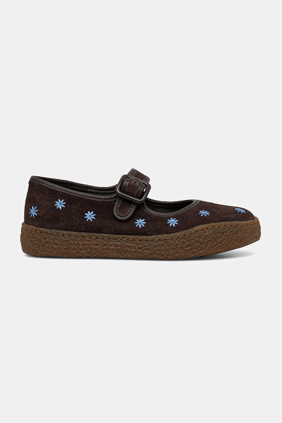 Παπούτσια Μπαλαρίνες σουέτ Camper Peu Terreno K201825.004 καφέ