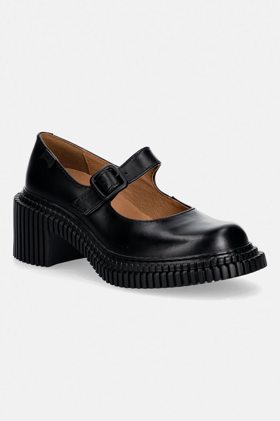 Δερμάτινες γόβες Camper Pix London 5-8 cm μαύρο K201876.001