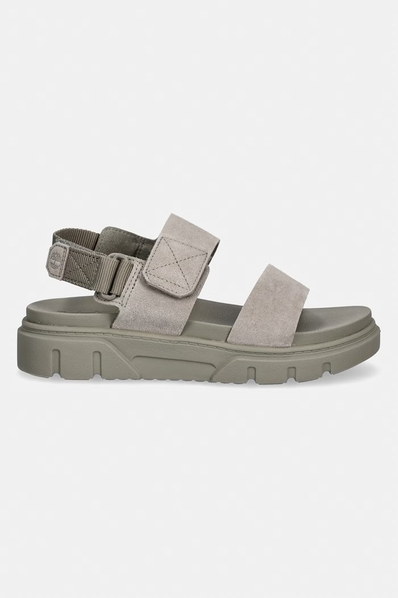 Timberland sandali da donna in scamoscio Greyfield Sandal Backstrap TB0A61MGEO31 grigio SS26