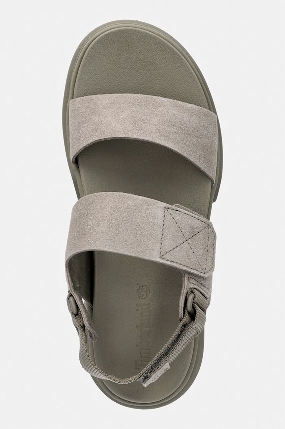 Timberland sandali da donna in scamoscio Greyfield Sandal Backstrap grigio TB0A61MGEO31